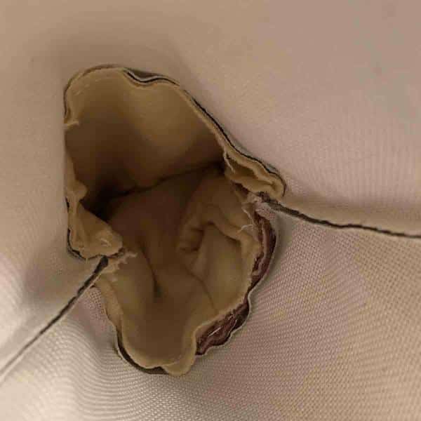 Inside of Trelleborg fire protection gloves for use in aircraft.
