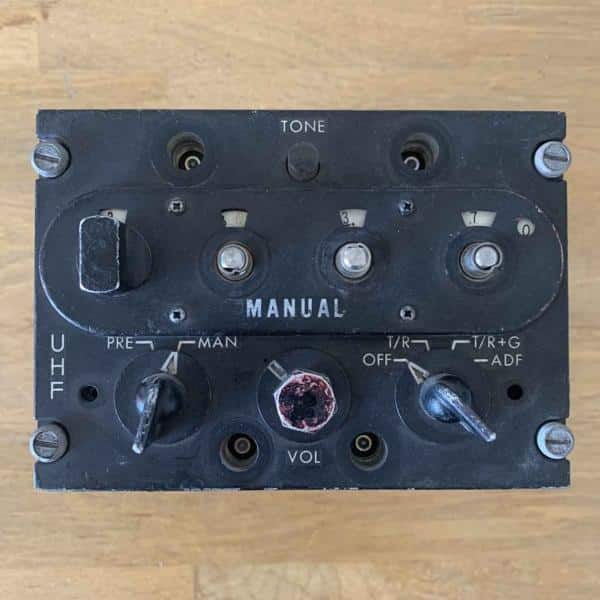 F-104 UHF communications control panel.