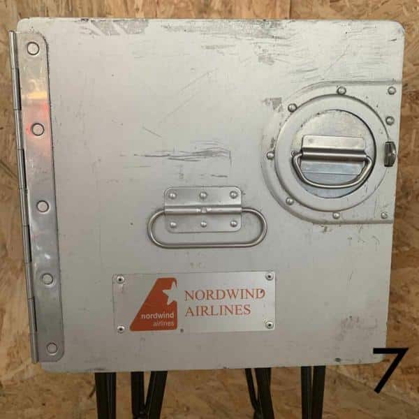 Aircraft galley container side table for sale.
