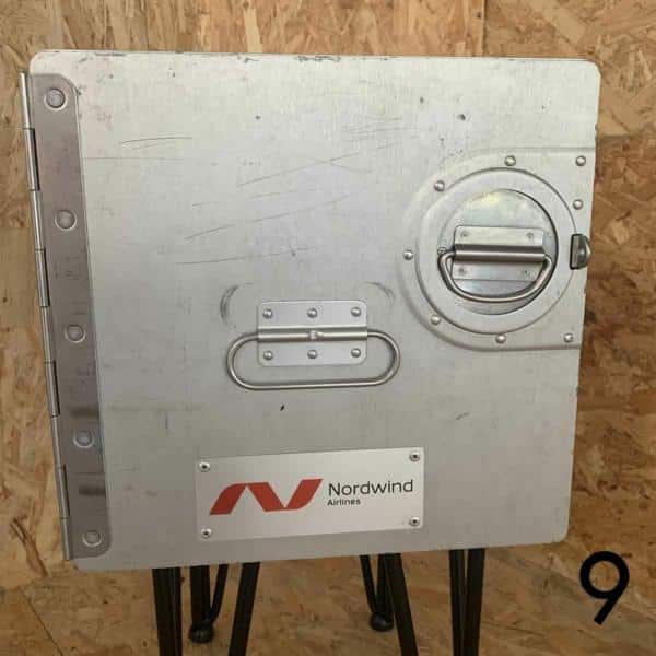 Aircraft galley container side table for sale.