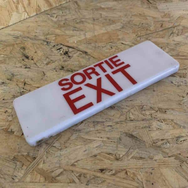 Air France Airbus A318 F-GUGJ emergency exit sign for sale.