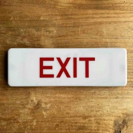Airbus A320 family emergency exit sign for sale.