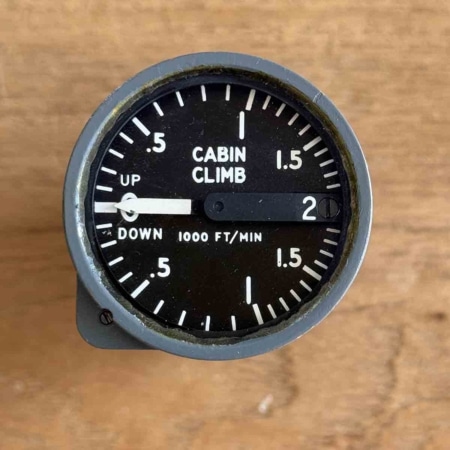 Kollsman instruments cabin rate of climb indicator for sale.