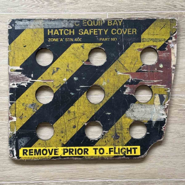 British Airways Boeing 747 G-CIVD electrical equipment bay hatch safety cover for sale.