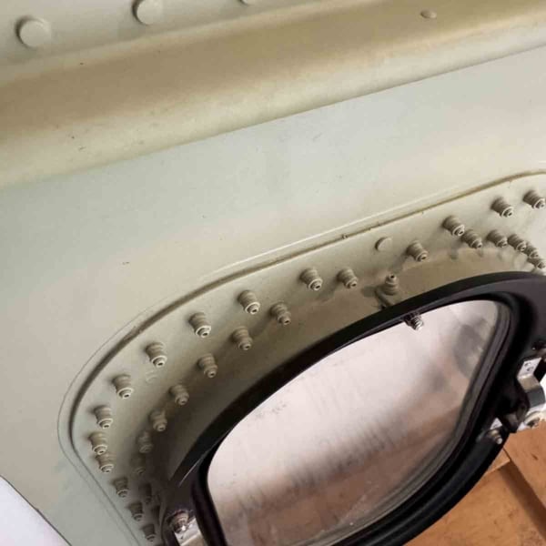 Former Brussels Airlines Airbus A320 OO-SND fuselage window for sale.