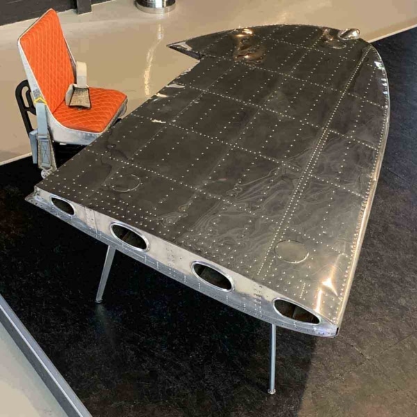 Table made from a real wingtip of a DC-3/C-47 Dakota for sale.