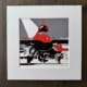 Lockheed-Martin F-16 screen print (red) for sale.