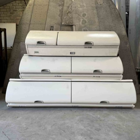 Boeing 737 overhead luggage bin for sale.