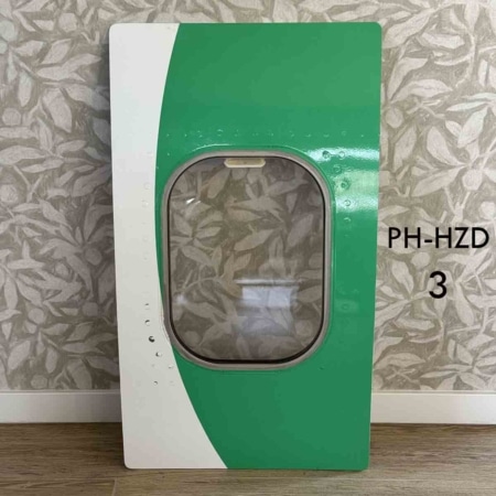 Transavia Boeing 737 PH-HZD fuselage window panel for sale.